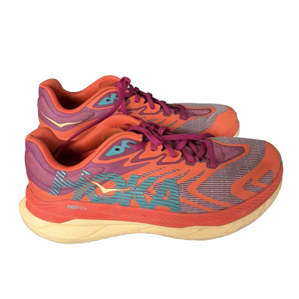 HOKA ONE ONE Tecton X 2 Cherries Jubilee Flame Trail Race Sneaker Womens 10.5B - Picture 4 of 12